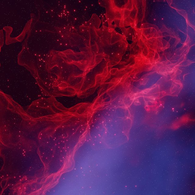 Abstrakte Wirbel in rot und blau